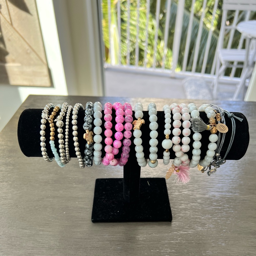 SET OF 20 BEADED BRACELETS